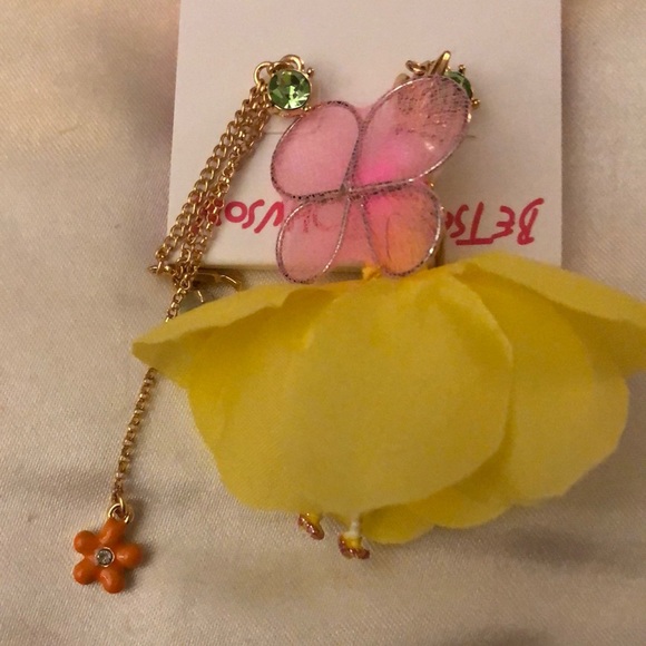 Betsey Johnson Fairy Bunny Mismatch Drop Earrings Crystal Accents NWT - Picture 10 of 12
